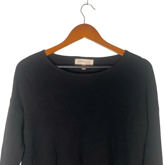 Philosophy Womens Sweater Size Medium Black Long Sleeves - Picture 2 of 7